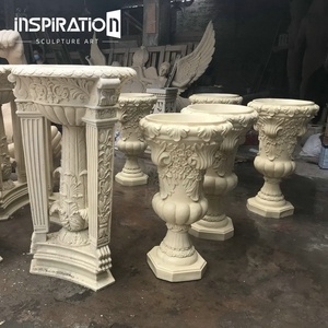 Grandes urnes de jardin en <span class=keywords><strong>imitation</strong></span> de <span class=keywords><strong>pierre</strong></span> pour plantes d'extérieur - Product Image 6