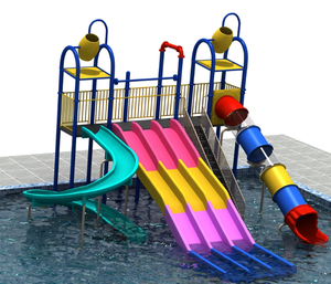 Sistema de Toboganes Acuáticos Vibrantes con Diversos Canales y Chorros de Agua Divertidos para la Diversión Acuática al Aire Libre de los Niños en Casa y en la Escuela - Product Image 1