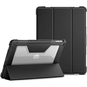 תלת לקפל חזרה כיסוי עבור Ipad 10.2 2020/2019 מקרה מחוספס, אוטומטי שרות Flip קשיח Tablet Case עבור Ipad 9th 8th 7th דור מקרה