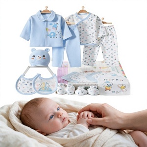 Coffret cadeau <span class=keywords><strong>de</strong></span> layette en coton pour bébé <span class=keywords><strong>de</strong></span> 18 pièces, ensemble <span class=keywords><strong>de</strong></span> vêtements pour nouveau-né à motifs <span class=keywords><strong>de</strong></span> dessins animés, cadeau idéal pour l'hôpital et la fête <span class=keywords><strong>de</strong></span> naissance pour les nourrissons - Product Image 1