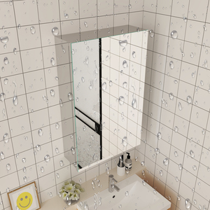 Moderno botiquín <span class=keywords><strong>de</strong></span> acero inoxidable esquina <span class=keywords><strong>baño</strong></span> pared <span class=keywords><strong>con</strong></span> <span class=keywords><strong>espejo</strong></span> resistente al agua - Product Image 1