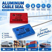 Scellés de sécurité en aluminium numérotés personnalisés ST-CS-HJ7, scellés jetables en câble d'acier pour la logistique