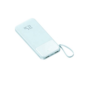 Khuyến mại Quà Tặng macaroon màu 10000mAh ngân hàng điện cầm tay với dây buộc 22.5 Wát nhanh chóng sạc Slim ngân hàng điện đôi USB + Type-C - Product Image 1