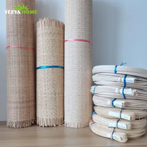 Bandagem de rattan natural para material de encadernação, 1/2 ", pré-tecido, canoa em rattan