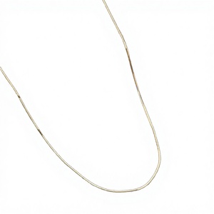 Joyería Fina, Cadena de Oro Sólido de 14K con Baño de Rodio de 0.5mm, Collar Apilable, Moderno, Unisex, para Fiestas y Bodas - Product Image 2