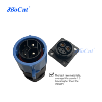 Connecteur hybride M25 Push-Lock 2+4 broches étanche mâle/femelle pour la charge de la batterie de vélo électrique |   Prise de signal en alliage de cuivre et nylon 45A 500V