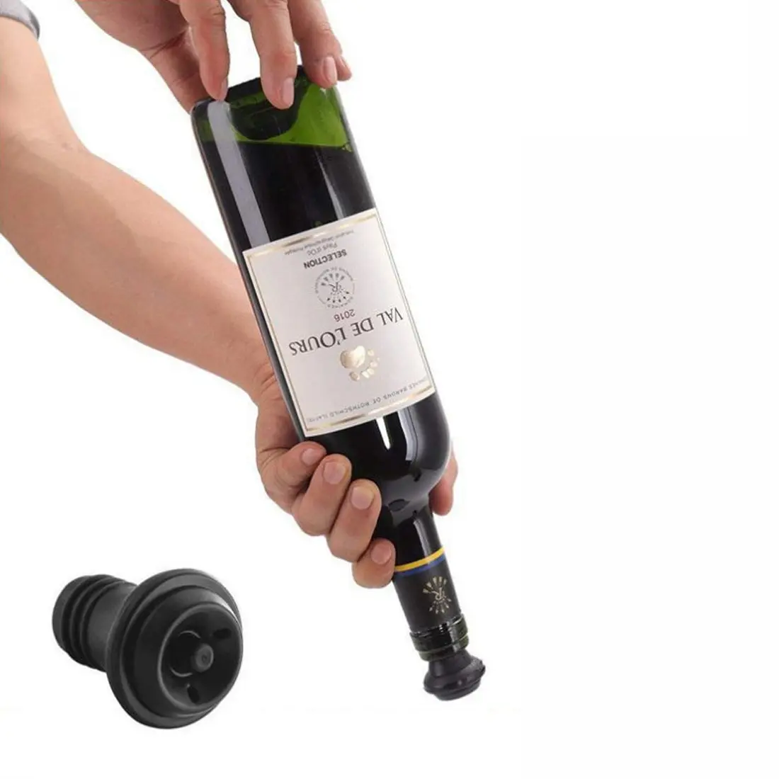 Wine Vacuum Stoppers Premium Silicone   Stainless Steel Wine Preservers for Enhanced Freshness