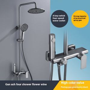 Grifo de baño oculto de latón blanco crema minimalista, válvula de cerámica presurizada fría y caliente de un solo Mango para hoteles y <span class=keywords><strong>apartamentos</strong></span> - Product Image 6