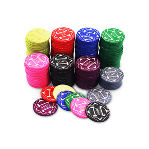 Jetons de poker en céramique EPT personnalisés professionnels européens pour clubs de jeu, marque MIRACLE MG-PC19, faits à la main, lisses et fixes - Product Image 1