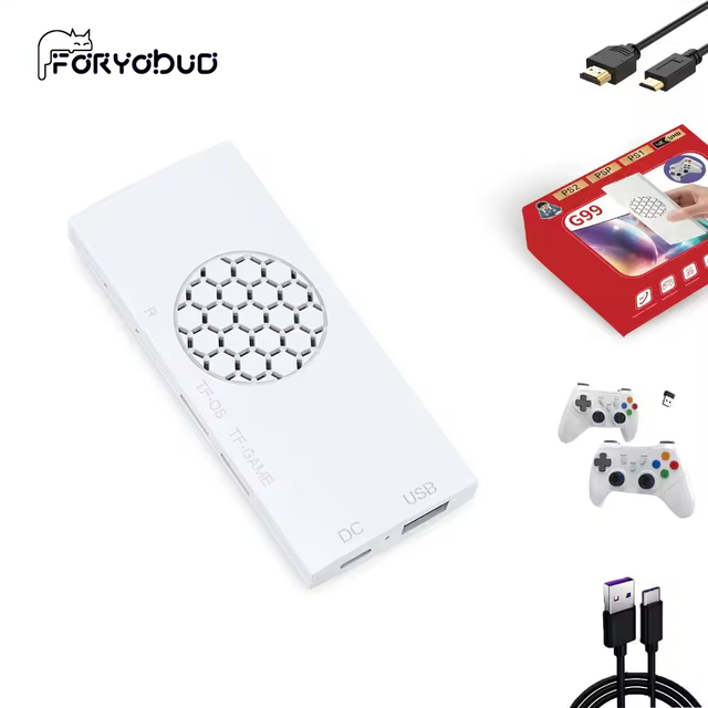 FORYOBUD G99 Retro Game Console 64GB 4K HD TV 35 Emulators 2.4GHz Wireless Controller Arcade Video Game Box PS2 EU/US
