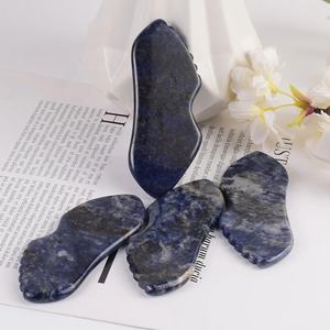 Doğa Sodalite küçük güzellik ürünü yüz Gua Sha aracı sağlık cilt için SPA masaj aleti akupunktur kazıma yüz - Product Image 3