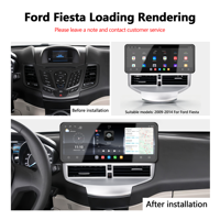 Radio con Pantalla Táctil Android de 12.3 Pulgadas para Auto, Navegación GPS, 8 Núcleos de RAM, 1 Año de Garantía para Ford Fiesta MK6/MK7 2009-2014