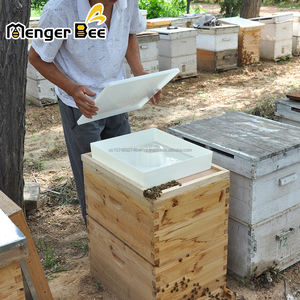 Alimentador de Abejas Cuadrado de Plástico Blanco Langstroth de 6 Litros, Nuevo Modelo Menger Bee BF-10 - Product Image 2