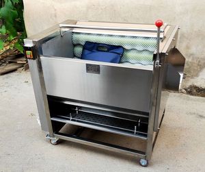 Máquina Automática Eléctrica Comercial para Lavar, Limpiar y Pelar Verduras: Zanahorias, Patatas, Batatas, Raíz de Loto, Ajo y Yuca - Product Image 6