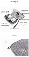 Organisateur de technologie portable avec logo personnalisé, mini pochette de rangement pour câbles de données et batterie externe