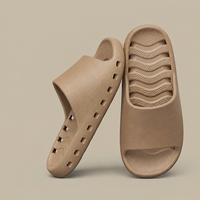 Ciabatte Gleibo Fashion Platform da donna, morbide in EVA, con cuscino comfort, suola spessa, fori laterali per il drenaggio, asciugatura rapida, ideali per il bagno.