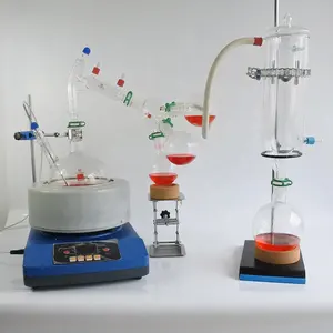 Équipement de distillation d'appareil à vapeur de verrerie de laboratoire de chemin court