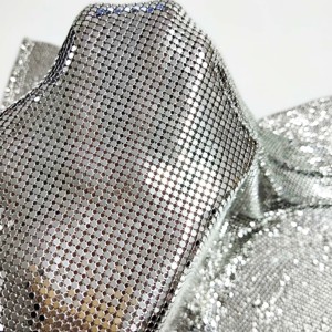 Tela de malla metálica Flexible suave de moda de lujo para bolsos tela de malla de lentejuelas de cobre metálico para ropa - Product Image 4