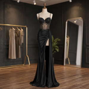 Fashion Luxury <b>Maternity</b> Floor-Length Sleeveless <b>Evening</b> <b>Gown</b> with Premium Imported Fabric for Cocktail Parties & Celebrations - Product Image 2