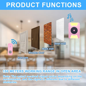 Daytech กระดิ่งประตูไฟพราวไร้สาย CC21,สำหรับผู้สูงอายุ/คนหูหนวกบกพร่องในการได้ยินเสียงแฟลชสั่นออดแบตเตอรี่ - Product Image 3