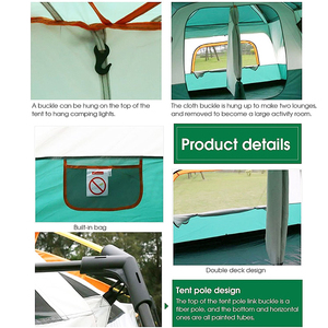 Tende da esterno (vecchie) altre tende da 8-20 persone 2 camere 3 porte e 3 finestre a forma di casa tende invernali per climi freddi - Product Image 4