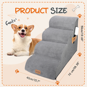 Nobleza 4-Step Pet Dog rampa scale con Lint Roller scala piccoli animali forniture - Product Image 2