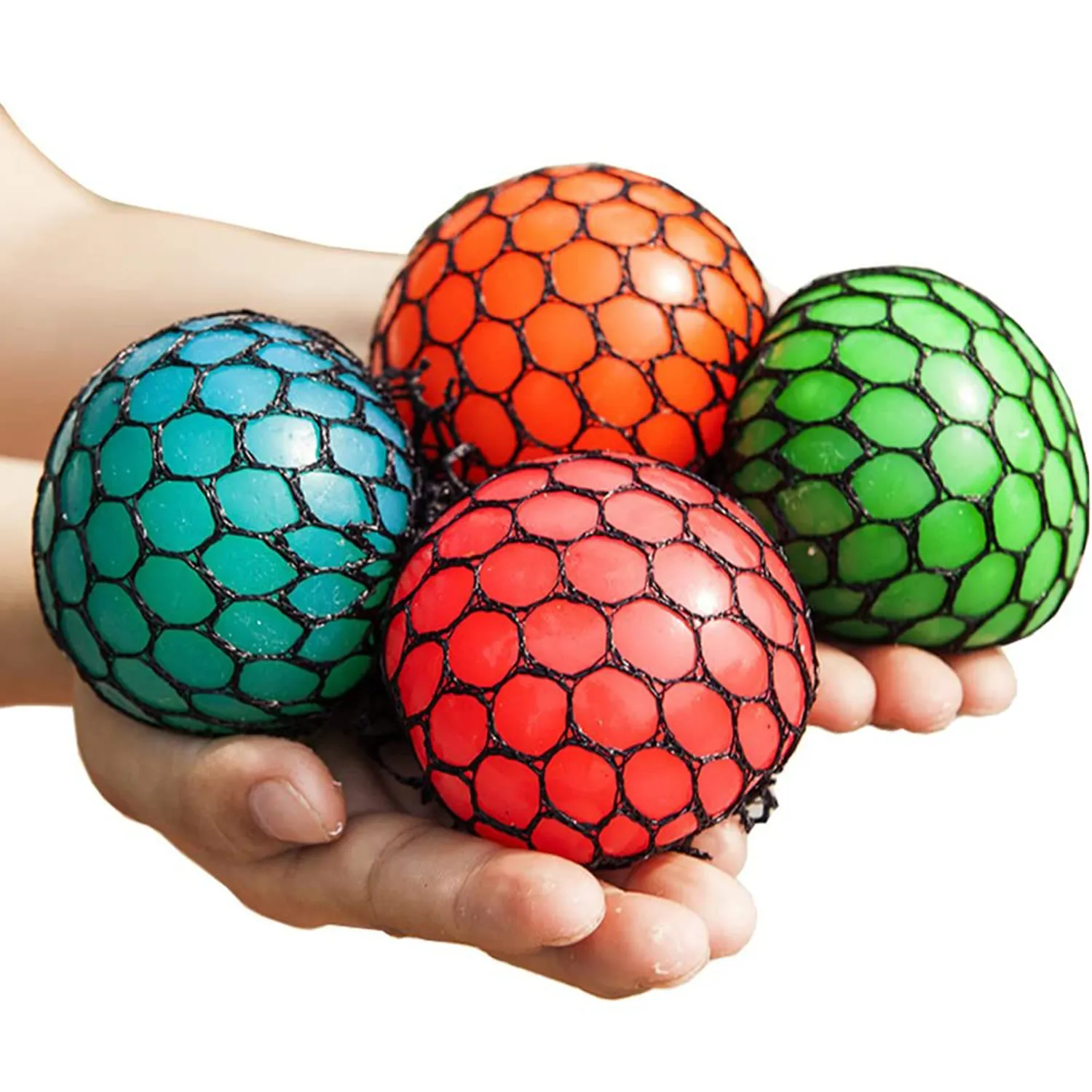 ストレスリリーフスクイーズグレープボールは圧力ボールを和らげますランダムにメッシュスクイーズボール