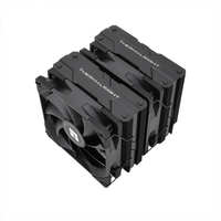 Refroidisseur d'air pour processeur Thermalright PA120 BLACK Dual Tower avec six caloducs et deux ventilateurs silencieux PWM de 120 mm, noir mat