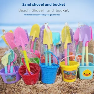 Set di Giocattoli da <span class=keywords><strong>Spiaggia</strong></span> in Plastica per Bambini con Paletta e Secchiello per Giochi d'Acqua con Confezione in Sacchetto a Rete - Product Image 1