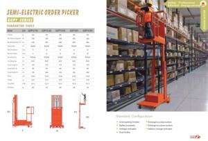 Pemetik pesanan semi-elektrik 200kg, peralatan penanganan otomatis pemetik pesanan udara dengan CE diakui - Product Image 4