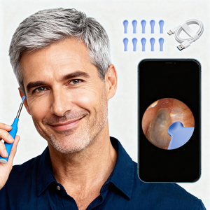 Nettoyeur d'oreille visuel intelligent personnalisé, outil de retrait de cire, bâtons <span class=keywords><strong>otoscope</strong></span>, endoscope Ip67, bâton de cueillette d'oreille, <span class=keywords><strong>mini</strong></span> caméra, soins de santé - Product Image 1