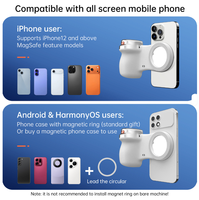 Poignée de caméra sans fil avec support magnétique, télécommande de zoom, pour utilisation sur lit et bureau, mode de prise de vue téléphonique, poignée magnétique pour téléphone en ABS