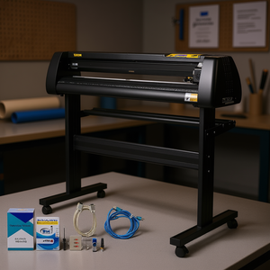 Machine de découpe vinyle Vevor 34 pouces avec écran LCD, force réglable, compatible Windows, montage au sol, avec fournitures - Product Image 2