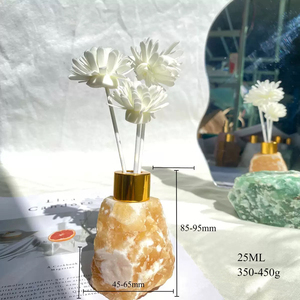 Diffuseur de parfum en bouteille de roseau avec pierre de cristal brute bleue naturelle personnalisée Eric, pierre de <span class=keywords><strong>lapis</strong></span>-<span class=keywords><strong>lazuli</strong></span>, pierre précieuse de quartz, pour la chambre à coucher - Product Image 2