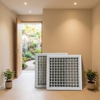 Grille de sortie d'air en plastique pour climatiseur de 4 pouces avec grille