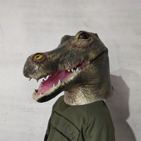 Gros Cosplay Mascarade Party Animal Masque Halloween Pâques Fournitures Pleine Tête Crocodile Masque