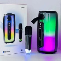 Haut-parleur portable Bluetooth Kasinuo Hot V5.3 2026 avec éclairage LED RGB, affichage lumineux, sans fil, sortie 10W, pour ordinateur, karaoké, application et carte mémoire