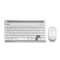 Clavier et souris sans fil USB 2.4G ultra-mince ergonomique étanche 87 touches avec touches multimédias pour la maison et le bureau