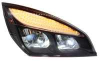 Projecteur LED pour camion 6-24V, finition chromée ou noire, homologué DOT SAE pour camions lourds Cascadia