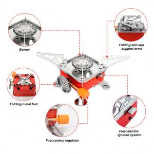 Baiyuheng Wandelen Buiten Backpacken Draagbare Gasfornuis Brander Winddicht Mini Outdoor Opvouwbare Metalen Camping Gasfornuis - Product Image 4