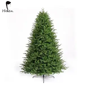 海伦松树圣诞树工厂批发耐用人造圣诞树，带实心金属腿，用于装饰圣诞礼物