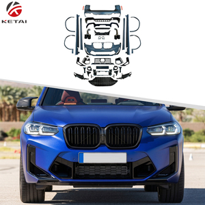 Kit carrosserie style X3M pour BMW <span class=keywords><strong>X3</strong></span> G01 LCI <span class=keywords><strong>2021</strong></span>+ – Pare-chocs avant, diffuseur arrière, jupes latérales – Ajustement direct, ABS noir brillant - Product Image 1