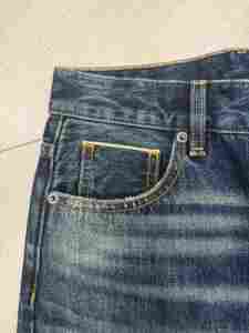 ODM/OEM Tùy Chỉnh Tuyết/Muối/Khỉ Washed100 % Cotton Giữa Tăng Lỏng Phù Hợp Với Ripped Chân Rộng Cổ Điển Đau Khổ Denim Jeans - Product Image 4