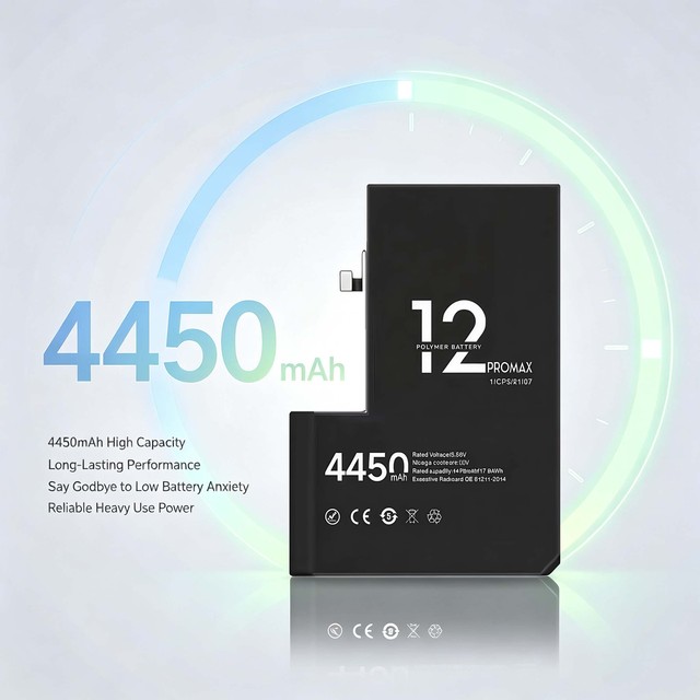 4450mAh Polymer Li-ion Replacement Battery for for 12 Pro Max OEM Custom Logo Factory Wholesale