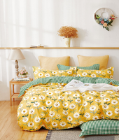 Parure de lit imprimée 100% coton, ensemble de literie de haute qualité, housse de couette, drap de lit, vente d'usine