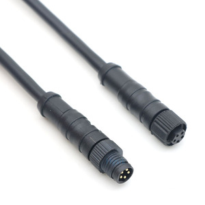 ชุดสายเคเบิลพีวีซีพร้อมปลั๊กตัวผู้แบบตรง M8 5 ขา รหัส B - Product Image 4