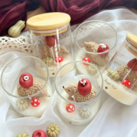 Bougie créative en cire de soja, parfumée, en forme de champignon et de citrouille, sur le thème de la forêt d'automne et de la récolte de pommes, cadeaux de festival, mignonnes faveurs de bougies