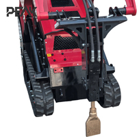 Mini-chargeuse compacte sur chenilles en caoutchouc durable avec hydraulique auxiliaire pour les entreprises de location