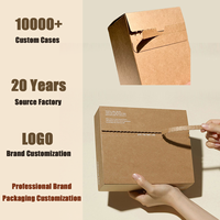Boîte d'expédition pliante en carton ondulé personnalisée avec logo, bande de déchirement et fermeture autocollante imprimée pour cadeaux et emballages postaux