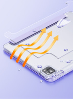 Étui en cuir antichoc avec support pour stylet et rabat triple pour iPad 12e génération 2026/Air 11/iPad Pro 11 2025